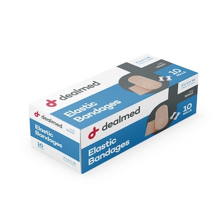 Dealmed Elastic Bandages, With Clip Closure, 3", 10/Bx, 5/Cs, 50PK 783663
